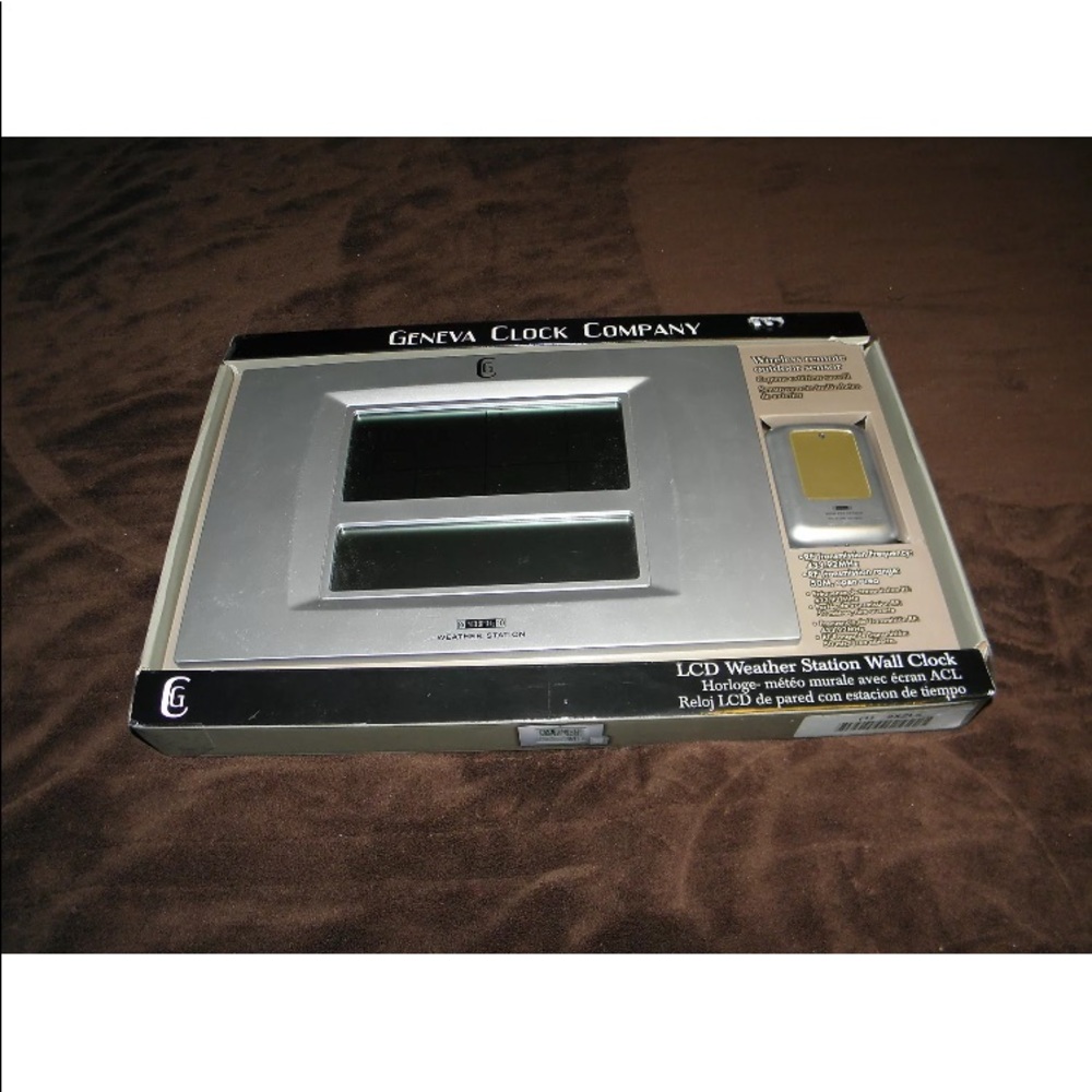 Geneva Clock Wireless Weather Station Clock NIB